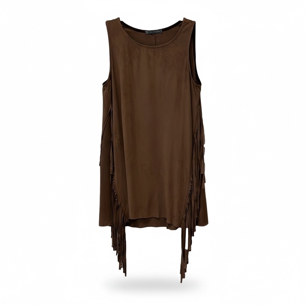 Forthy Four Fifty  suede fringe tank, medium